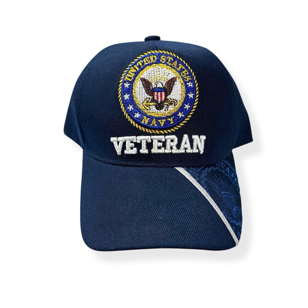 United States Navy‎ Veteran Embroidered Hat Cap Adjustable Seal Blue Baseball